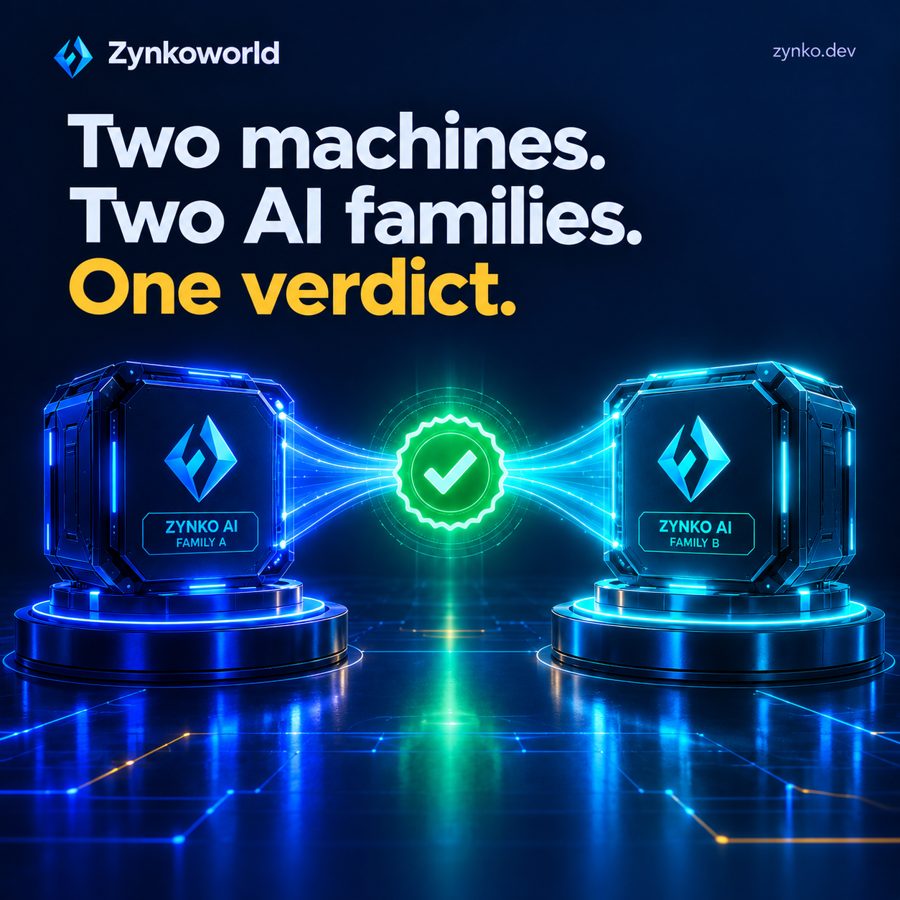 Two machines from two AI families reaching one verdict